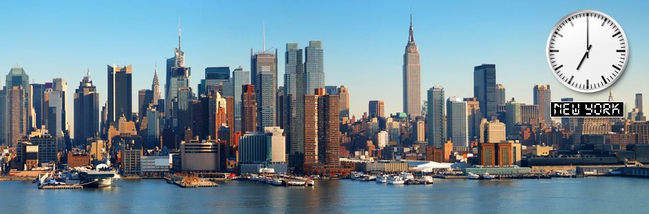 date and time simulation software New York to California USA